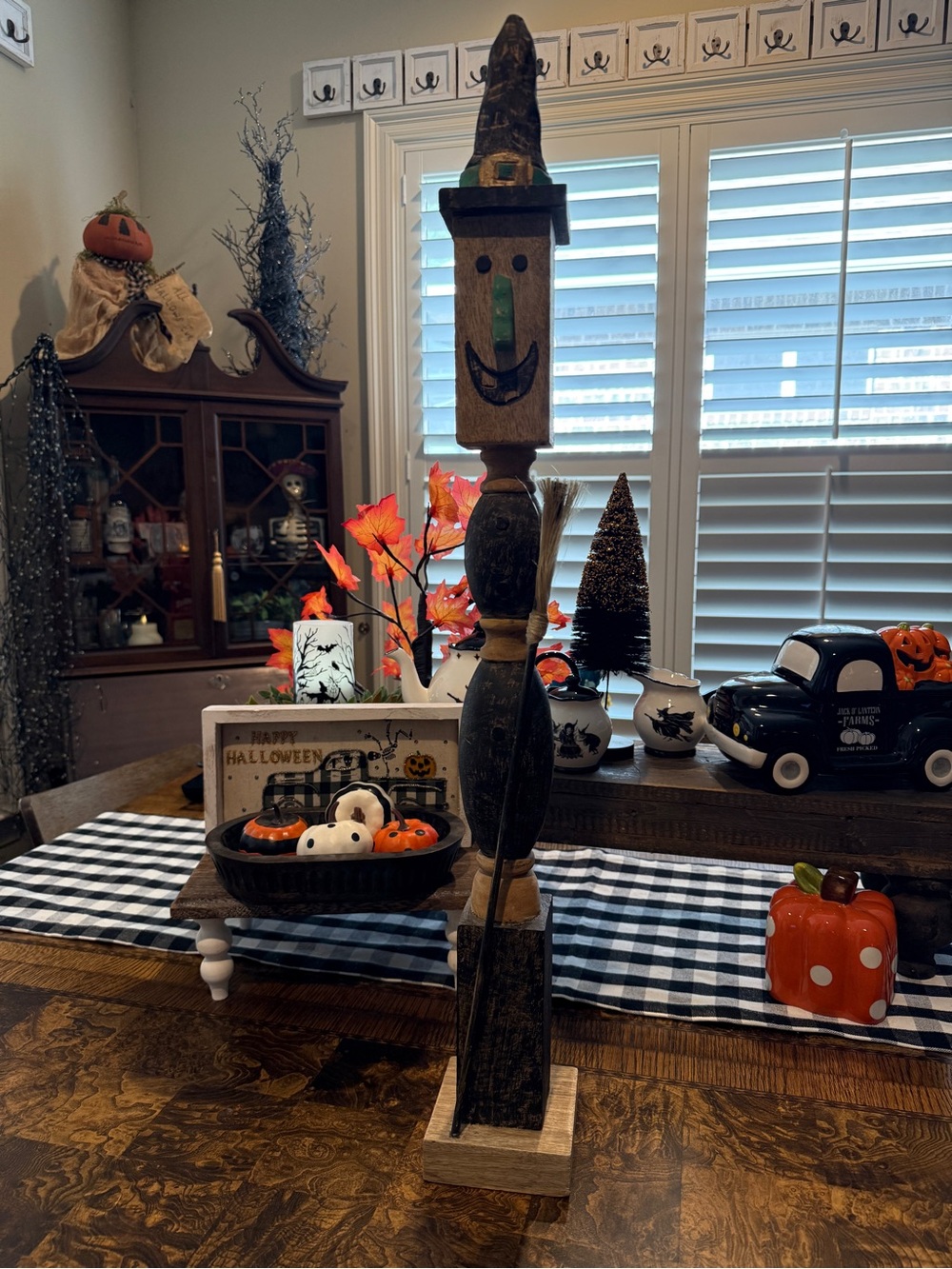 T.J.Maxx Wooden Halloween Witch Totem